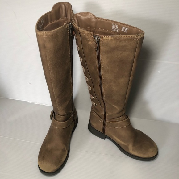 Girl’s tall boots lace ribbon back size 13 Kohl’s - Picture 2 of 7